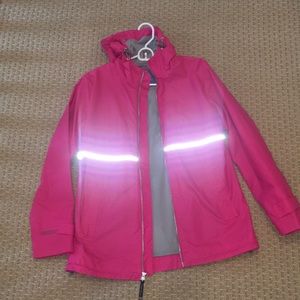 Pink rain jacket